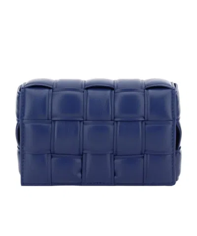 Bottega Veneta Small Cassette Shoulder Bag In Blue