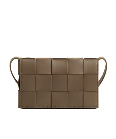 Bottega Veneta Small Cassette Shoulder Bag In Brown
