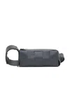Bottega Veneta Small Cassette Shoulder Bag In Gray