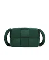 Bottega Veneta Small Cassette Shoulder Bag In Green