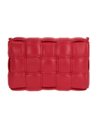 Bottega Veneta Small Cassette Shoulder Bag In Red