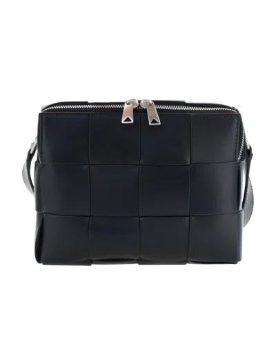Bottega Veneta Small Cassette Zippered Shoulder Bag In Black