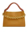 Bottega Veneta Small Chain Wooden Handle Tote Bag In Brown