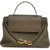 Bottega Veneta Small Ciao Ciao Knot Detail Leather Top Handle Bag In Green