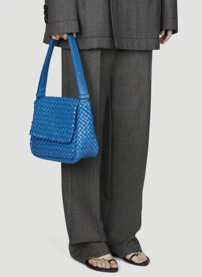 Bottega Veneta Small Cobble Shoulder Bag In Blue