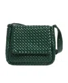 Bottega Veneta Cobble Padded Intrecciato Leather Shoulder Bag In Green
