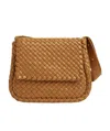 BOTTEGA VENETA SMALL COBBLE WOVEN FLIP SHOULDER BAG