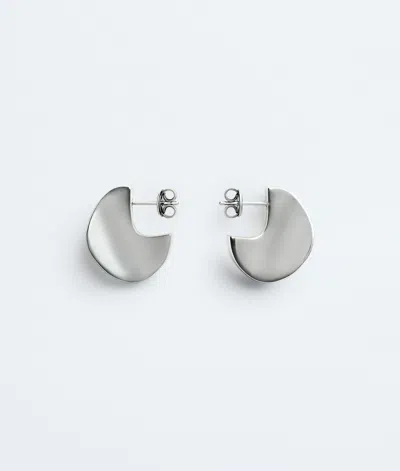 Bottega Veneta Small Disc Earrings In Metallic
