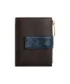 Bottega Veneta Small Double Fold Wallet In Black
