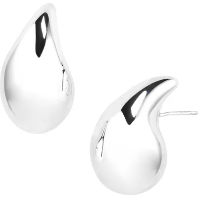 Bottega Veneta Small Drop Earrings In Silver