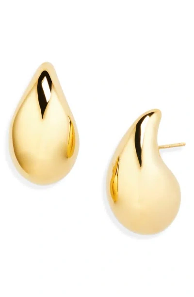 Bottega Veneta Small Drop Earrings In 8120 Yellow Gold