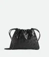 Bottega Veneta Womens Mini Dustbag Leather Clutch Bag Black-gold In Black