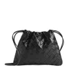 Bottega Veneta Womens Mini Dustbag Leather Clutch Bag Black-gold In Black