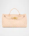 Bottega Veneta Small East-west Andiamo Bag In Neutral