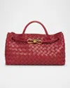 Bottega Veneta Small East-west Andiamo Bag In Rosewood