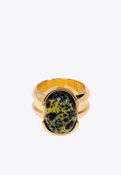 Bottega Veneta Small Ellipse Ceramic Ring