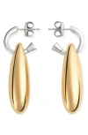 Bottega Veneta Small Ellipse Drop Hoop Earrings In Multi