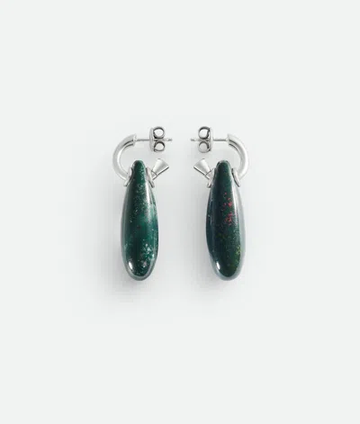 Bottega Veneta Kleine Ellipse Ohrringe In Blood Stone