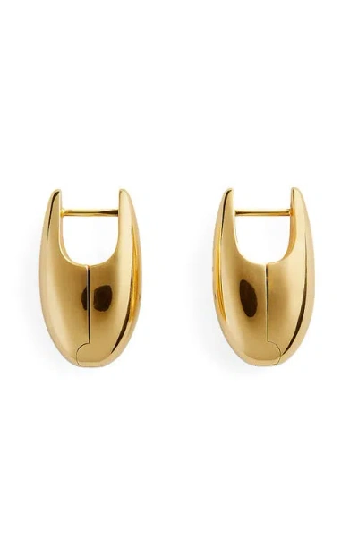 Bottega Veneta Small Ellipse Huggie Hoop Earrings