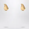 Bottega Veneta Small Fin Earrings In Sterling Silver With Gold Finish In Metal