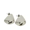 Bottega Veneta Small 'fin' Earrings In Silver