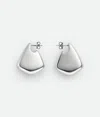 Bottega Veneta Small Vahuo Fin Earrings In Silver