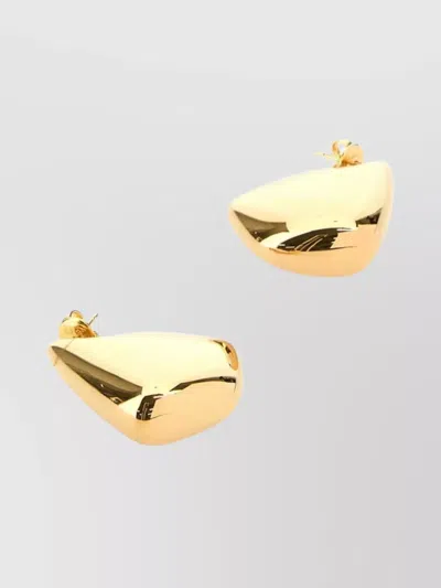 Bottega Veneta Small Finn Gold Silver Earrings