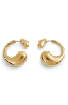 Bottega Veneta Gold Drop Earrings In Yellow Gold