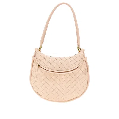 Bottega Veneta Womens Lotus-m Brass Gemelli Small Leather Shoulder Bag In Pink