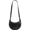 Bottega Veneta Small Gemelli Intrecciato Leather Crossbody Bag In Black