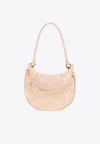 Bottega Veneta Women Gemelli Small Leather Shoulder Bag In Lotus
