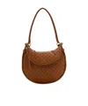Bottega Veneta Small Gemelli Intrecciato Leather Shoulder Bag In Brown