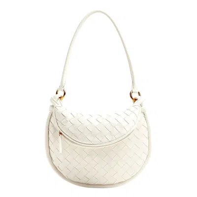 Pre-owned Bottega Veneta Small Gemelli Shoulder Bag 'white/medium Brass' | Women's Size Onesize
