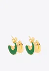 Bottega Veneta Small H Beam Hoop Earrings In Parakeet