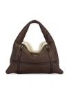 Bottega Veneta Small Hop Bag In Light Brown  Teddy  Fondant  & Muse Bras