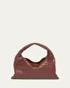 Bottega Veneta Small Hop Hobo Bag In 2506 Sapele-muse Brass
