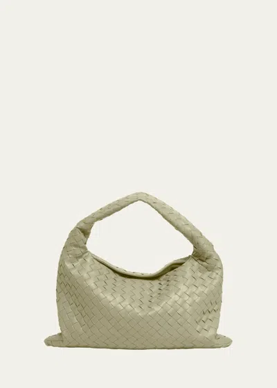 Bottega Veneta Small Hop Hobo Bag In 2929 Travertine-m