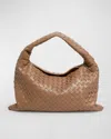Bottega Veneta Hop Shoulder Bag Small Dark Praline In Pinecone