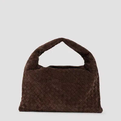 Bottega Veneta Small Hop Hobo Suede Shoulder Bag In Gold