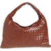 Bottega Veneta Small Hop Intrecciato Leather Hobo Bag In 2506 Sapele-muse Brass