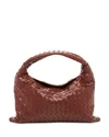 Bottega Veneta Small Hop Intrecciato Leather Shoulder Bag In Brown