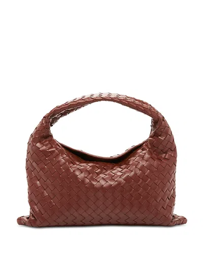 Bottega Veneta Small Hop Intrecciato Leather Shoulder Bag In Brown
