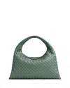 Bottega Veneta Small Hop Shoulder Bag In Aloe/brass