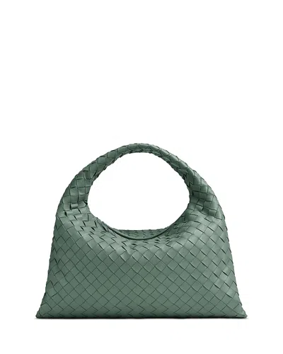 Bottega Veneta Small Hop Shoulder Bag In Aloe/brass