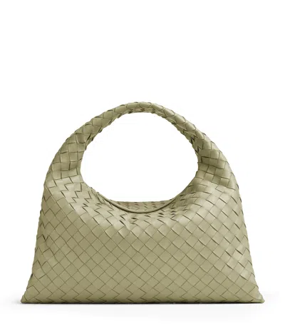 Bottega Veneta Small Hop Intrecciato Leather Shoulder Bag In Green