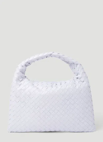 Bottega Veneta Hop Small Leather Shoulder Bag In Ivory