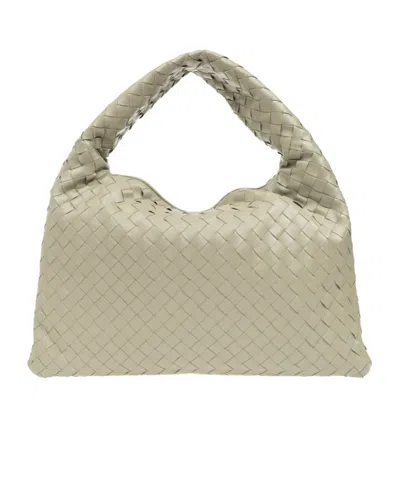 Bottega Veneta Small Hop Intrecciato Leather Shoulder Bag In Green