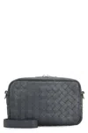Bottega Veneta Medium Intrecciato Camera Bag In Gray
