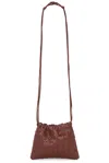 Bottega Veneta Small Dustbag Intrecciato Leather Shoulder Bag In Sapele & Gold