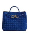 Bottega Veneta Small Intrecciato Leather Andiamo Top-handle Bag In Blue